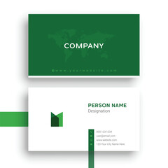 Corporate Green color business card