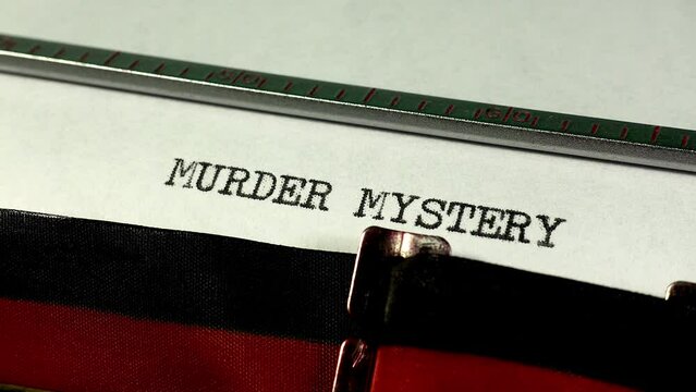 Typing a Murder Mystery on an old manual typewriter. Typing the first page of a murder mystery crime novel.
