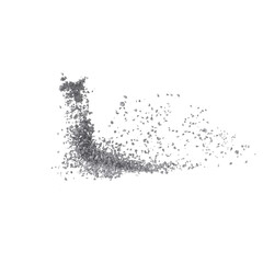 Concrete rock debris isolated transparent background 3d rendering
