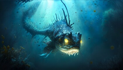 deep underwater creature because there is always a bigger fish in the ocean