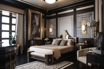 Art Deco style bedroom