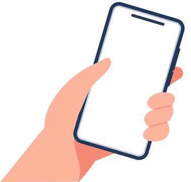 Businessman hand touching mobile phone and using app illustrious