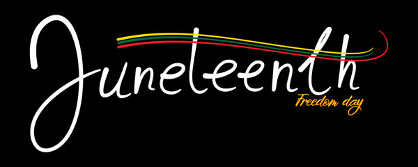 Junteenth freedom day vector design