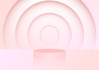 Obraz premium Pink background advertising product presentation