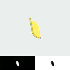 flat illustration of a yellow banana for an identity logo