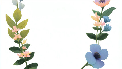 Floral Botanical Background Illustration | AI Generated