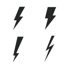 Lightning icon set on white background. vector illustration EPS