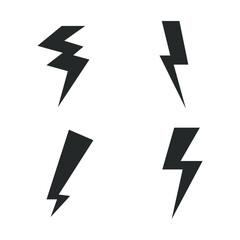 Lightning icon set on white background. vector illustration EPS