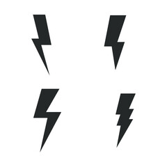 Lightning icon set on white background. vector illustration EPS