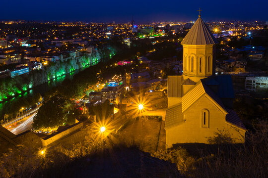 Saint Nicholas's Orthodox Church at Narikala Fortress, Tbilisi, Georgia