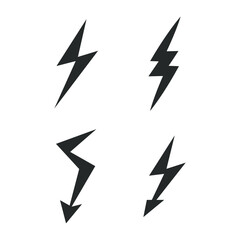 Fototapeta premium Lightning icon set on white background. vector illustration EPS