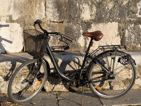 old bicycle side view