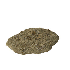 Heap of rubble and debris  isolated transparent background 3d rendering
