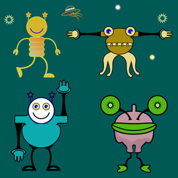 Gruppe, Monster, grafische Design,  Kino, Office, Welcom