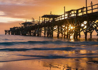 Fototapeta premium golden sunset