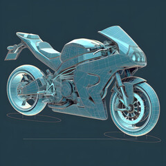 motorbike Vector graphics with Generative AI technology