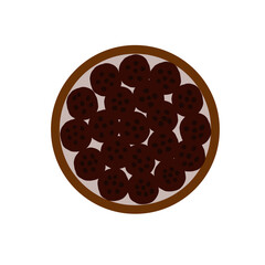 chip cookies on white background