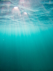 underwater scene with bubbles