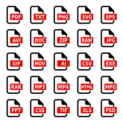 Format dokumentu - zestaw ikon