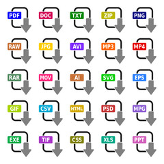 Format dokumentu - zestaw ikon