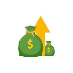 financial vector illustration, profit, wallet, money, gold coins. suitable for business and finance, banner.