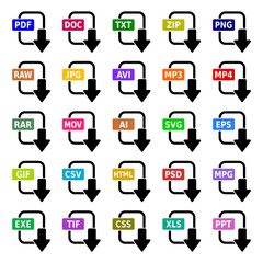 Format dokumentu - zestaw ikon