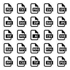 Format dokumentu - zestaw ikon