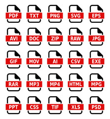 Format dokumentu - zestaw ikon