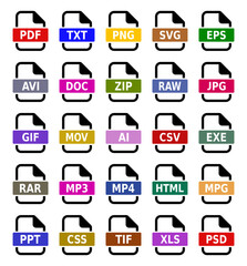 Format dokumentu - zestaw ikon