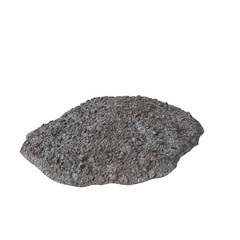 Heap of rubble and debris  isolated transparent background 3d rendering
