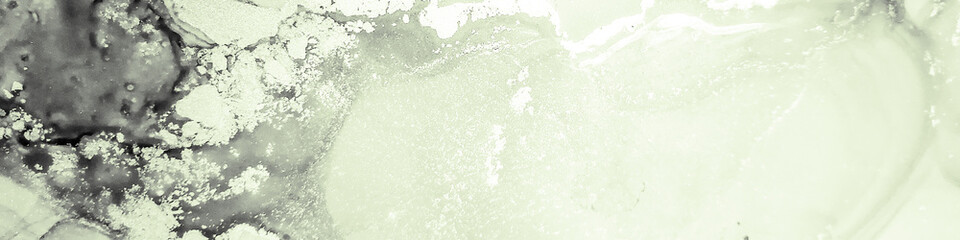 Alcohol Ink Print. White Modern Art. Turquoise