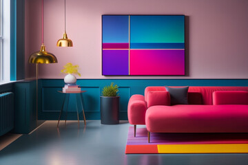 living interior with sofa generated Ai 