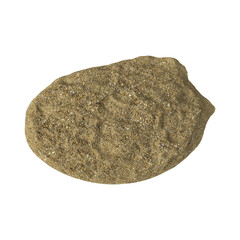 Heap of sand isolated transparent background 3d rendering
