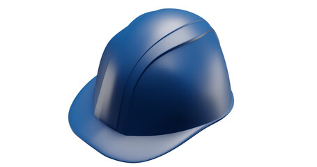 Blue safety helmet on an isolated background. 3D rendering