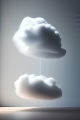 prototype of a cloud in the room, minimalistic - generative ai