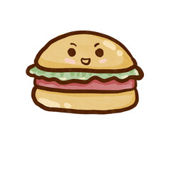hamburger cartoon