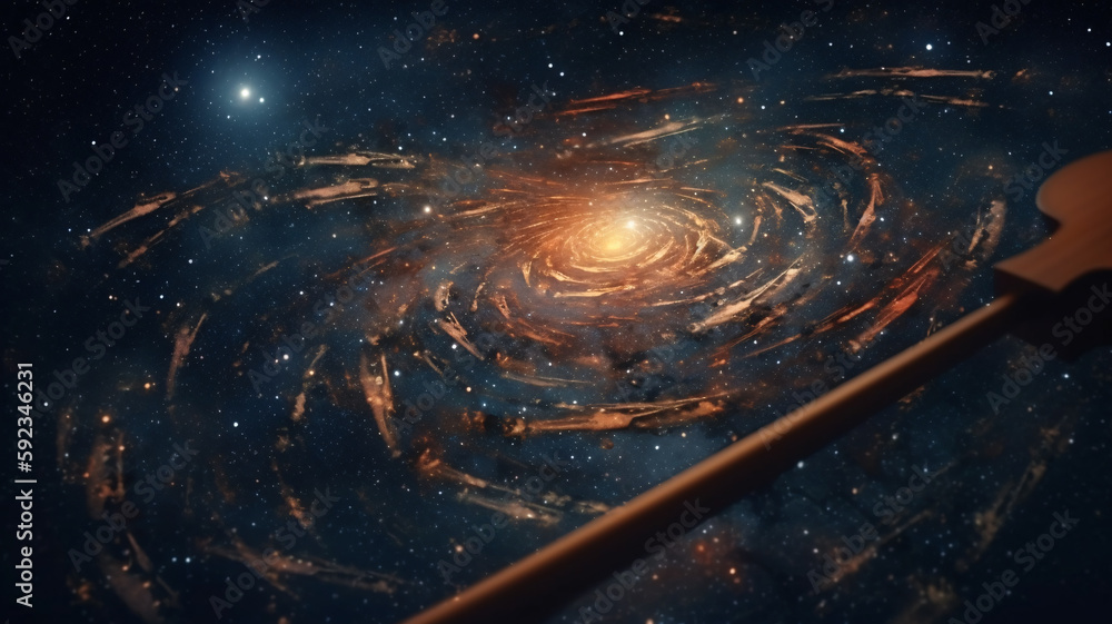 Wall mural a computer generated image of a spiral galaxy