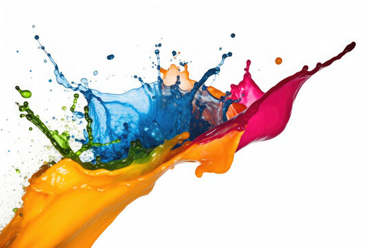 Farbspritzer auf wei&szlig;em Hintergrund