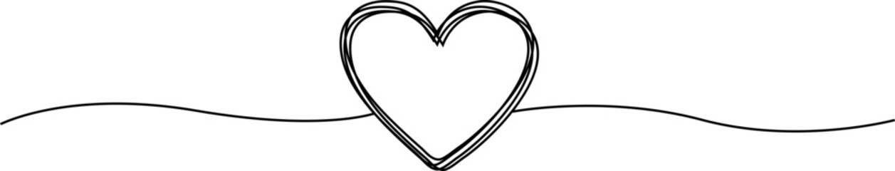 Hand Drawn Tangled Heart divider