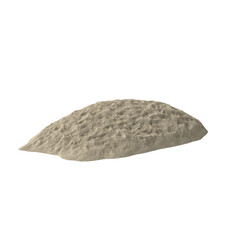 Heap of sand isolated transparent background 3d rendering
