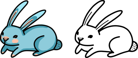 A page for coloring hobbies and creativity. Children's drawings for school and free time. Vector.