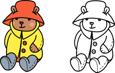 A page for coloring hobbies and creativity. Children's drawings for school and free time. Vector.