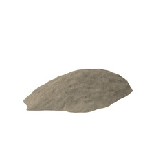 Heap of sand isolated transparent background 3d rendering
