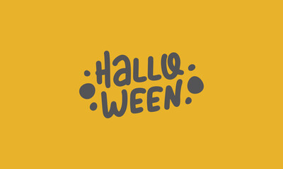 Halloween. Handwritten vector lettering. Unique hand drawn nursery poster. Cute phrases. Ink brush calligraphy. Scandinavian nordic style quote. Poster design, t-shirt print. Illustration art