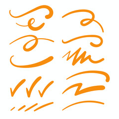 Fototapeta premium Orange Swirls Swash Logo Ornament Designs