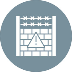 Fototapeta premium Border Multicolor Circle Glyph Inverted Icon