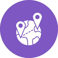 Migration Multicolor Circle Glyph Inverted Icon