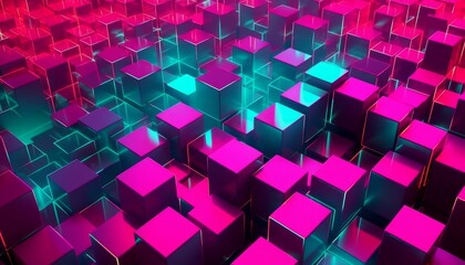 Abstract Background with Cubes Generative AI