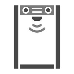 Body scanner Greyscale Glyph Icon