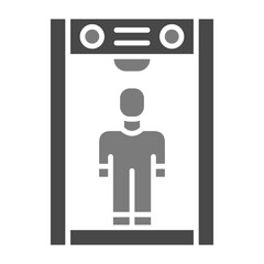 Security Checking Greyscale Glyph Icon